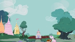 Size: 1280x720 | Tagged: safe, rarity, sweetie belle, pony, unicorn, g4, book, carousel boutique, female, filly, foal, shrunk, shrunken, sitting, size difference, tree, what has magic done, what has science done