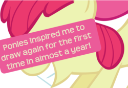 Size: 900x618 | Tagged: safe, artist:ponyconfessions, apple bloom, g4, meta, pony confession, text