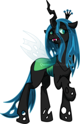 Size: 900x1389 | Tagged: dead source, safe, artist:bajilla, queen chrysalis, changeling, changeling queen, g4, female, simple background, solo, transparent background, watermark