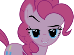 Size: 6700x5000 | Tagged: safe, artist:pikamander2, pinkie pie, earth pony, pony, g4, absurd resolution, bedroom eyes, female, looking at you, mare, show accurate, simple background, solo, transparent background, vector