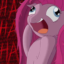 Size: 1024x1024 | Tagged: safe, artist:pexpy, pinkie pie, earth pony, pony, g4, insanity, pinkamena diane pie, solo