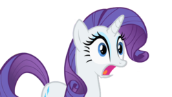 Size: 1280x720 | Tagged: safe, edit, edited screencap, screencap, rarity, pony, a dog and pony show, g4, my little pony: friendship is magic, background removed, exploitable, female, open mouth, reaction image, shocked, simple background, solo, transparent background