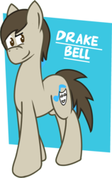 Size: 428x678 | Tagged: safe, earth pony, pony, drake bell, ponified