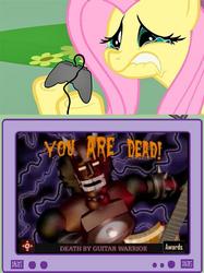 Size: 563x752 | Tagged: safe, fluttershy, pegasus, pony, g4, exploitable meme, female, gamershy, mare, meme, total distorsion, tv meme