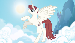 Size: 2191x1245 | Tagged: safe, artist:chowsupr334, oc, oc only, oc:fausticorn, cloud, cloudy, lauren faust, rule 63, sun