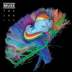 Size: 500x500 | Tagged: dead source, safe, artist:doctorxfizzle, rainbow dash, g4, album cover, muse, parody, the 2nd law