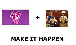 Size: 1337x796 | Tagged: safe, g4, exploitable meme, laser cats, make it happen, meta, my little pony logo, saturday night live