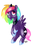 Size: 1088x1664 | Tagged: safe, artist:1eg, oc, oc only, alicorn, pony, alicorn oc, magical lesbian spawn, offspring, parent:princess luna, parent:rainbow dash, parents:lunadash, solo