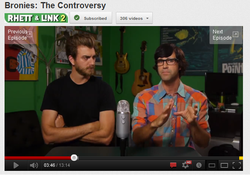 Size: 604x424 | Tagged: safe, glasses, rhett and link, youtube