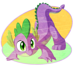 Size: 600x546 | Tagged: safe, artist:kicsterash, spike, dragon, g4, all fours, baby, baby dragon, claws, cute, fangs, green eyes, male, pounce, raised tail, scales, spikabetes, tail