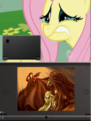 Size: 392x518 | Tagged: safe, fluttershy, pegasus, pony, g4, eliwood, exploitable meme, female, fire emblem, gamershy, mare, meme, nergal, ninian, tv meme