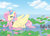 Size: 900x653 | Tagged: dead source, safe, artist:baby-blue-bell, fluttershy, duck, pegasus, pony, g4, animal, beautiful, cute, duckling, featured image, female, flower, flower in hair, flower in tail, flutterduck, fluttermom, lidded eyes, lilypad, looking at something, mare, outdoors, partially open wings, partially submerged, peaceful, pegaduck, pond, shyabetes, solo, swimming, tail, water, waterlily, wings