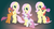 Size: 4400x2400 | Tagged: safe, artist:odooee, apple bloom, fluttershy, scootaloo, sweetie belle, earth pony, pegasus, pony, unicorn, g4, cutie mark crusaders, female, filly, hug, mare, multeity