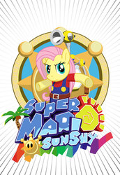 Size: 900x1309 | Tagged: dead source, safe, artist:anglophobia, fluttershy, g4, crossover, super mario, super mario sunshine