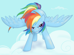 Size: 1000x750 | Tagged: safe, artist:northernlightsmlp, rainbow dash, pegasus, pony, g4, female, mare, solo