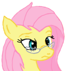 Size: 335x371 | Tagged: safe, artist:phoxxy232, fluttershy, g4, glasses