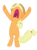 Size: 3082x4152 | Tagged: safe, artist:bigccv, applejack, earth pony, pony, g4, the last roundup, aaugh!, applejack's hat, big no, bipedal, blonde, blonde hair, blonde mane, blonde tail, cowboy hat, female, frown, hair tie, hat, hooves in air, mane tie, mare, no, nose in the air, open frown, open mouth, orange body, orange coat, orange fur, orange pony, screaming, simple background, solo, standing, tail, tail tie, tongue out, transparent background, uvula, vector, volumetric mouth, yelling, yellow hair, yellow mane, yellow tail