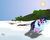 Size: 2073x1665 | Tagged: safe, artist:ironhooves, soarin', twilight sparkle, pony, unicorn, g4, beach, blushing, duo, female, floppy ears, hoofprints, hug, male, nervous, shipping, smiling, soarlight, straight, unicorn twilight, winghug