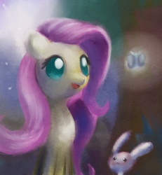 Size: 600x650 | Tagged: safe, artist:solar-slash, fluttershy, rabbit, g4