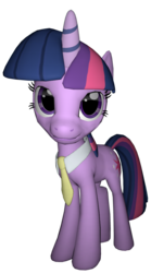 Size: 1804x3240 | Tagged: safe, artist:chaotrix, twilight sparkle, pony, unicorn, g4, 3d, female, looking at you, simple background, solo, source filmmaker, transparent background