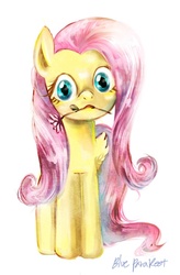 Size: 494x755 | Tagged: safe, artist:blueparakeet, fluttershy, pony, g4, female, solo