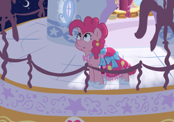 Size: 1168x817 | Tagged: safe, artist:pippy, pinkie pie, earth pony, pony, g4, carousel boutique, clothes, dress, female, solo