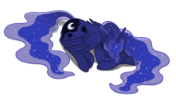 Size: 1177x679 | Tagged: safe, artist:bambooharvester, princess luna, alicorn, pony, g4, female, mare, simple background, sleeping, solo, transparent background