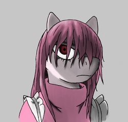 Size: 1408x1344 | Tagged: safe, artist:stainless33, pony, elfen lied, kaede, lucy (elfen lied), ponified, simple background, solo