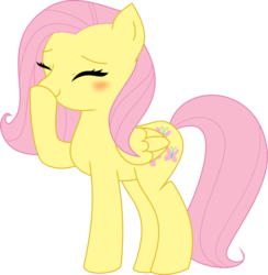 Size: 2288x2348 | Tagged: safe, artist:nazoth, fluttershy, g4, blushing, high res