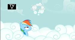 Size: 856x467 | Tagged: safe, screencap, rainbow dash, g4, the mysterious mare do well, tv rating