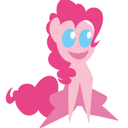 Size: 1000x1000 | Tagged: safe, artist:dragonfoorm, pinkie pie, earth pony, pony, g4, female, pointy ponies, simple background, sitting, solo, transparent background, vector