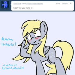 Size: 500x500 | Tagged: safe, artist:manicpanda, derpy hooves, pegasus, pony, g4, ask, female, mare, tumblr