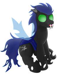 Size: 2000x2000 | Tagged: safe, artist:dragonfoorm, soarin', changeling, g4, blue changeling, changelingified, high res, male, simple background, solo, species swap, transparent background