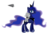 Size: 3000x2000 | Tagged: safe, artist:dragonfoorm, princess luna, pony, moonstuck, g4, cartographer's craft, cute, female, high res, multeity, paper airplane, simple background, solo, transparent background, woona