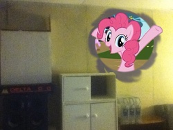 Size: 960x720 | Tagged: safe, pinkie pie, earth pony, pony, g4, irl, photo, ponies in real life, portal to equestria, portal to real world, vector