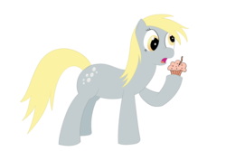 Size: 3000x2000 | Tagged: safe, artist:dragonfoorm, derpy hooves, pegasus, pony, worm, g4, female, high res, mare, muffin, simple background, solo, transparent background