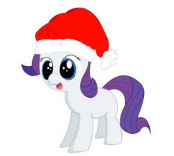 Size: 2000x1800 | Tagged: safe, artist:dragonfoorm, rarity, pony, g4, christmas, female, filly, hat, santa hat, simple background, solo, transparent background