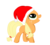 Size: 2000x1800 | Tagged: safe, artist:dragonfoorm, applejack, earth pony, pony, g4, christmas, female, filly, hat, santa hat, simple background, solo, transparent background