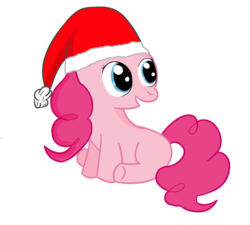 Size: 2000x1800 | Tagged: safe, artist:dragonfoorm, pinkie pie, earth pony, pony, g4, christmas, female, hat, simple background, solo, transparent background