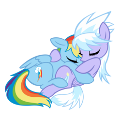 Size: 5500x5500 | Tagged: safe, artist:psalmie, cloudchaser, rainbow dash, pegasus, pony, g4, absurd resolution, duo, duo female, female, hug, mare, simple background, transparent background, vector