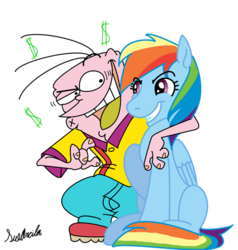 Size: 500x525 | Tagged: artist needed, source needed, safe, rainbow dash, g4, crossover, ed edd n eddy, eddy (ed edd n eddy)