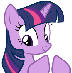 Size: 3958x4045 | Tagged: safe, artist:scotch208, twilight sparkle, pony, unicorn, g4, female, mare, reaction image, simple background, smiling, solo, transparent background, vector