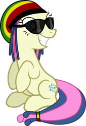 Size: 3102x4554 | Tagged: safe, artist:up1ter, bon bon, sweetie drops, earth pony, pony, g4, bob marley, bon marley, bonpun, dreadlocks, female, reggae, simple background, solo, sunglasses, transparent background, vector