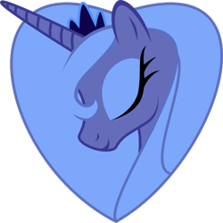 Size: 744x744 | Tagged: safe, artist:up1ter, princess luna, pony, g4, eyes closed, female, heart, s1 luna, simple background, solo, transparent background, vector