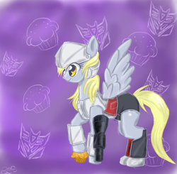 Size: 900x881 | Tagged: artist needed, safe, derpy hooves, g4, cosplay, megatron, transformers