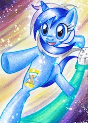 Size: 369x515 | Tagged: safe, artist:theunununium, minuette, pony, unicorn, g4, bipedal, female, mare, open mouth, solo, toothbrush