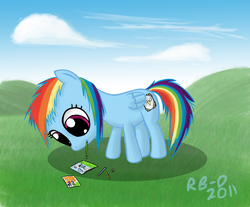 Size: 967x800 | Tagged: safe, artist:rb-d, rainbow dash, g4, drawing, filly