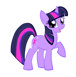 Size: 908x916 | Tagged: safe, artist:hotwingforgery, twilight sparkle, pony, unicorn, g4, female, mare, open mouth, raised hoof, simple background, smiling, solo, transparent background, unicorn twilight