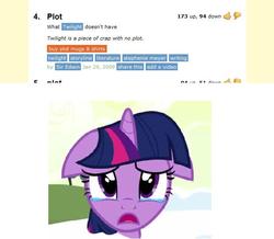 Size: 623x543 | Tagged: safe, twilight sparkle, g4, butt, crying, plot, twilight (series), urban dictionary