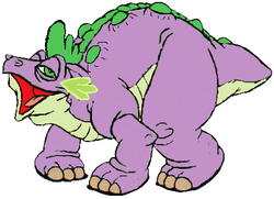 Size: 420x304 | Tagged: safe, spike, dinosaur, stegosaurus, g4, crossover, dinosaurified, don bluth, namesake, parody, pun, recolor, species swap, spike (the land before time), the land before time